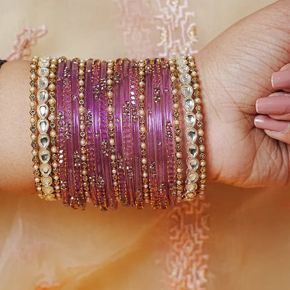 Indian Traditional Glass Bangles Set for Women (Both Hand)