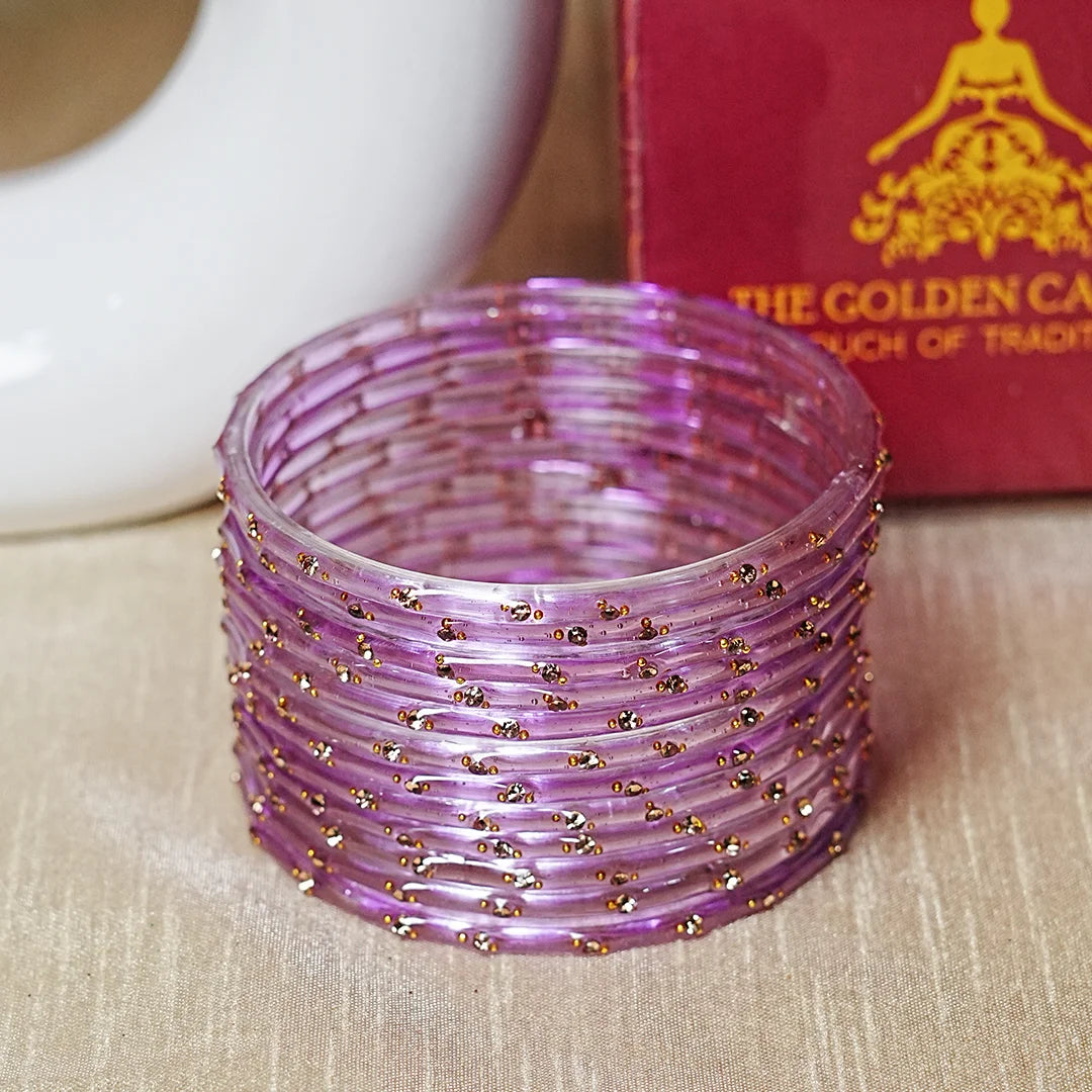 Traditional Lightweight Glass Bangles for Women (Pack of 12)