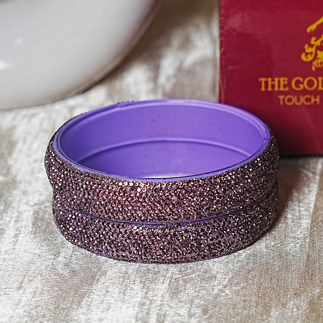 Luxury Glitter Glass Kada Bangles for Women & Girls (Pack of 2)