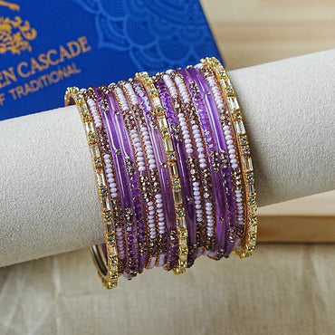 Festive Glass Bangles Set for Women (Both Hands)
