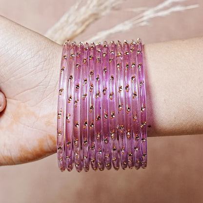 Traditional Lightweight Glass Bangles for Women (Pack of 12)