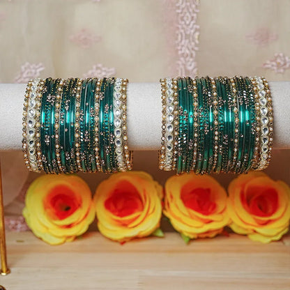 Indian Traditional Glass Bangles Set for Women (Both Hand)