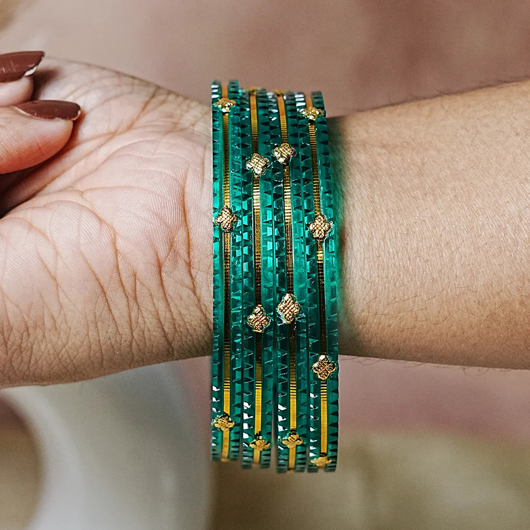 Premium Lightweight Acrylic Kada Bangles for Women (Pack of 4)