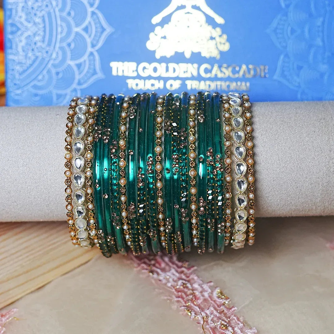 Indian Traditional Glass Bangles Set for Women (Both Hand)
