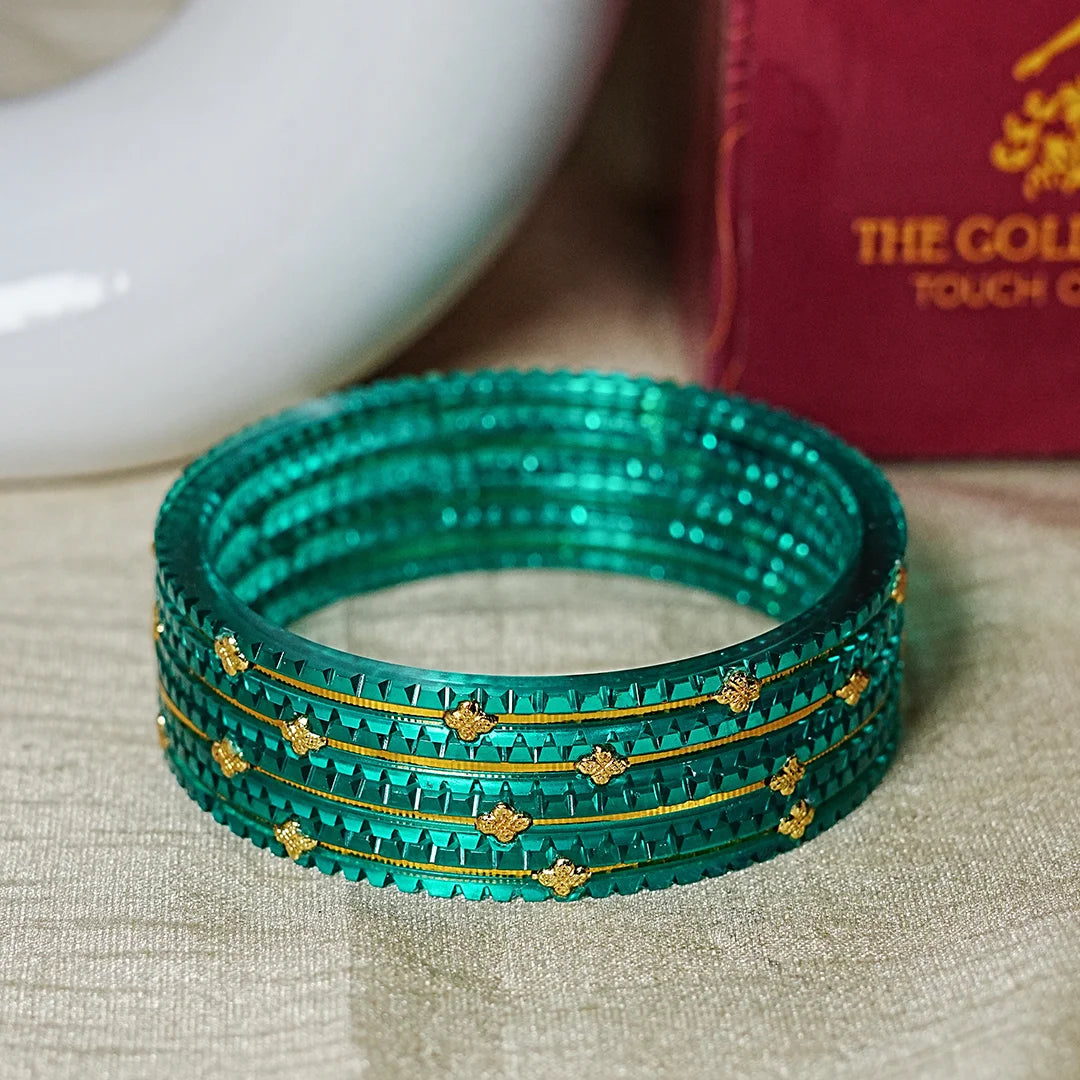 Premium Lightweight Acrylic Kada Bangles for Women (Pack of 4)