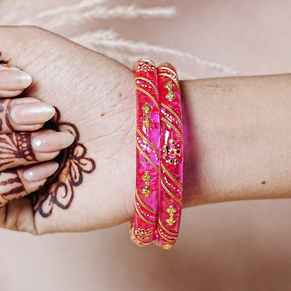 Trendy Lightweight Acrylic Kada Bangle for Women & Girls (Pack of 2)