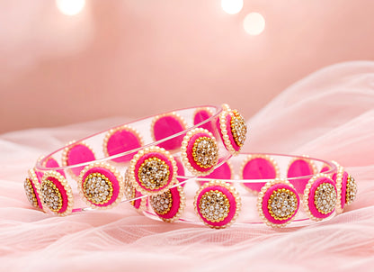 Stylish Transparent Glass Kada for Women & Girls – (Pack of 2)