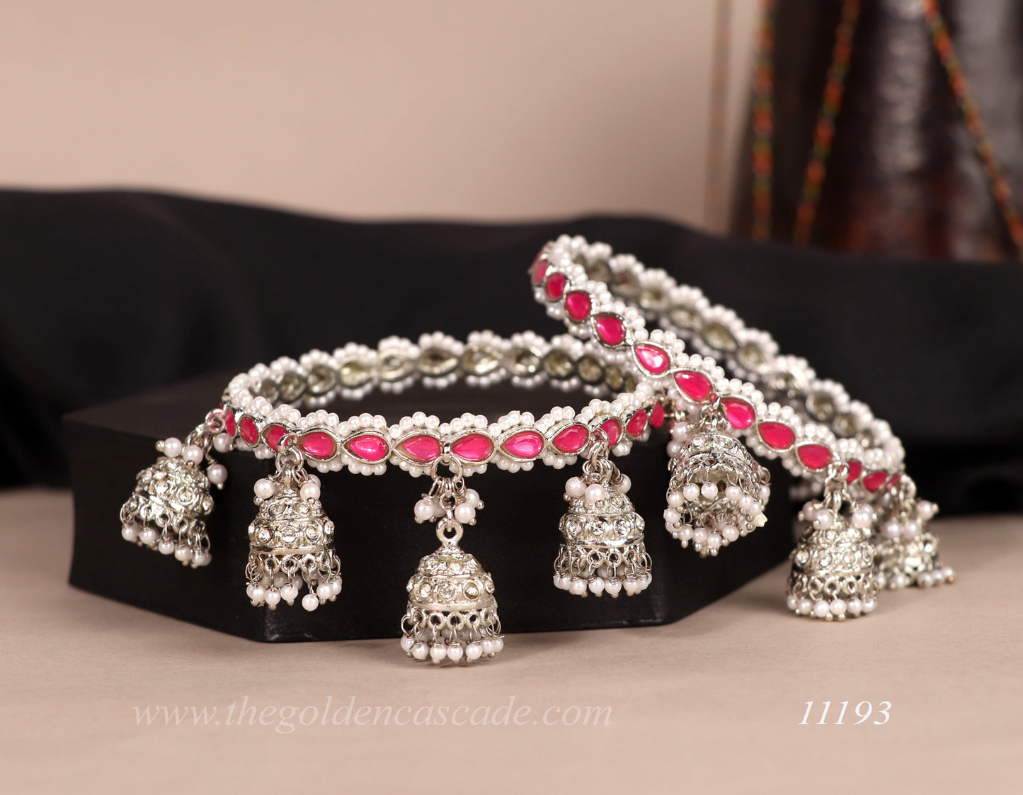 Traditional Jhumki Latkan Metal Kada for Women (Pack of 2)