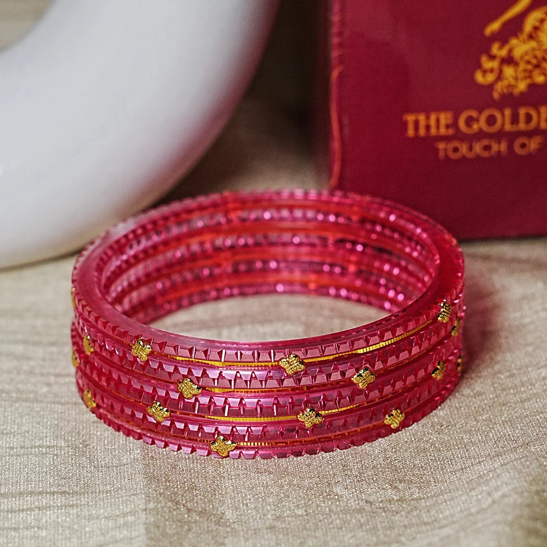 Premium Lightweight Acrylic Kada Bangles for Women (Pack of 4)