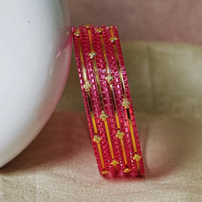 Premium Lightweight Acrylic Kada Bangles for Women (Pack of 4)