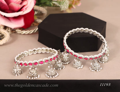 Traditional Jhumki Latkan Metal Kada for Women (Pack of 2)