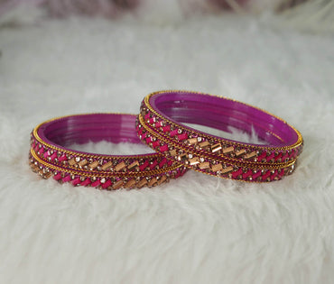 Multiple Color Glass Bangles for Women & Ladies (Pack of 4 Glass kada)