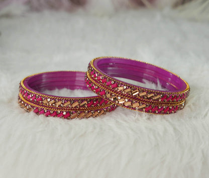 Multiple Color Glass Bangles for Women & Ladies (Pack of 4 Glass kada)