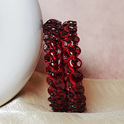 Unique Design "Sitara Glass Kada" Bangles with Glossy Finish for Women & Girls (Pack of 2)