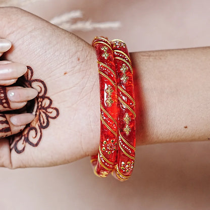Trendy Lightweight Acrylic Kada Bangle for Women & Girls (Pack of 2)