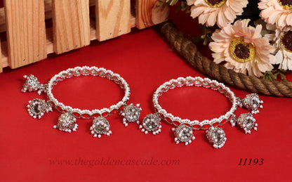 Traditional Jhumki Latkan Metal Kada for Women (Pack of 2)