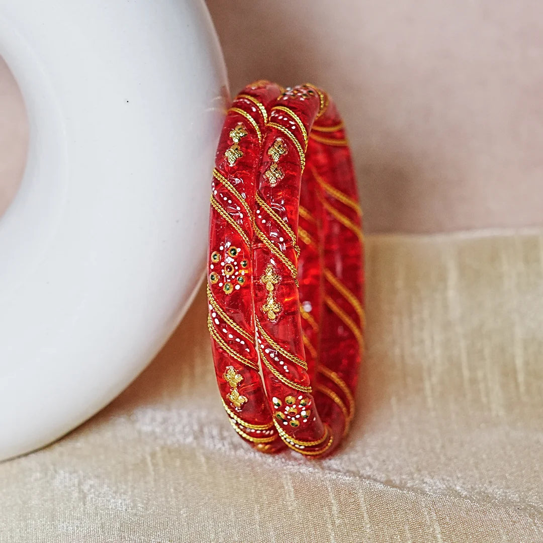 Trendy Lightweight Acrylic Kada Bangle for Women & Girls (Pack of 2)