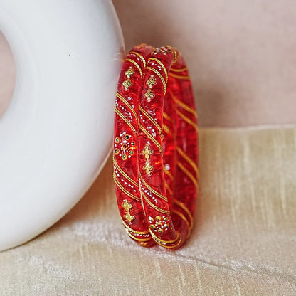 Trendy Lightweight Acrylic Kada Bangle for Women & Girls (Pack of 2)