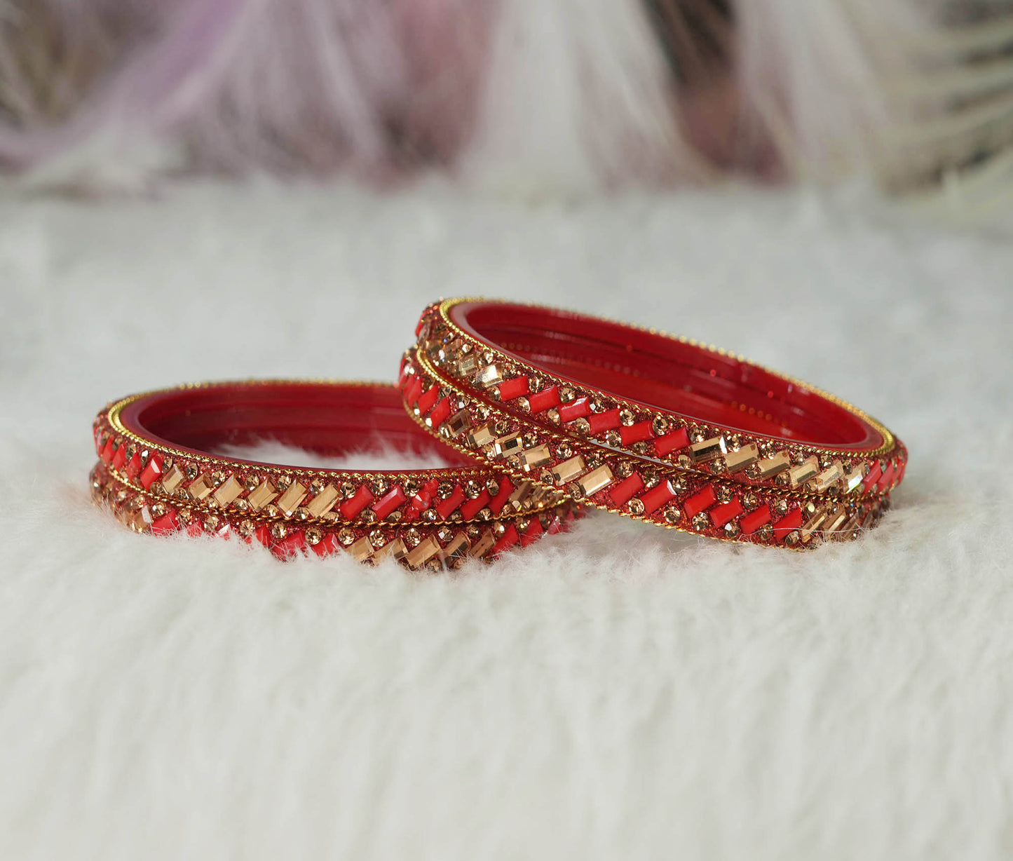 Multiple Color Glass Bangles for Women & Ladies (Pack of 4 Glass kada)