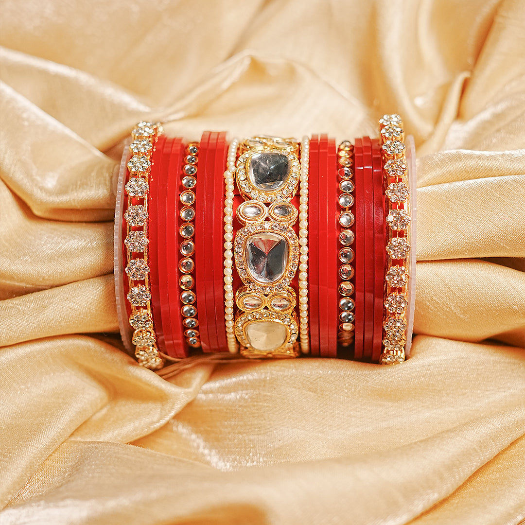 Traditional Indian Bridal Chura Set for Women (Both Hands)