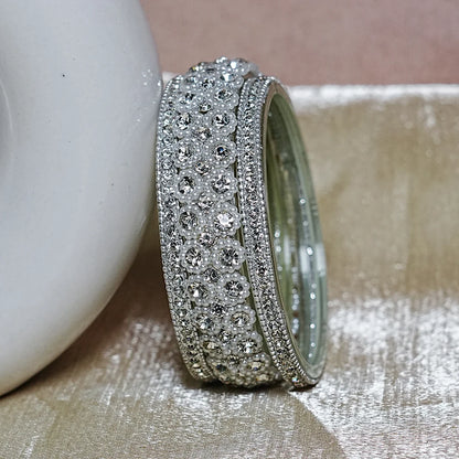 Stylish Designer Glass Kada Bangles for Women (Set of 2)