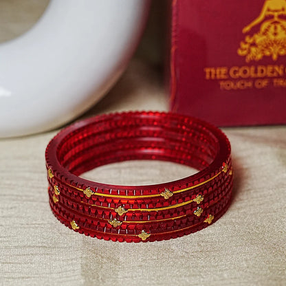 Premium Lightweight Acrylic Kada Bangles for Women (Pack of 4)