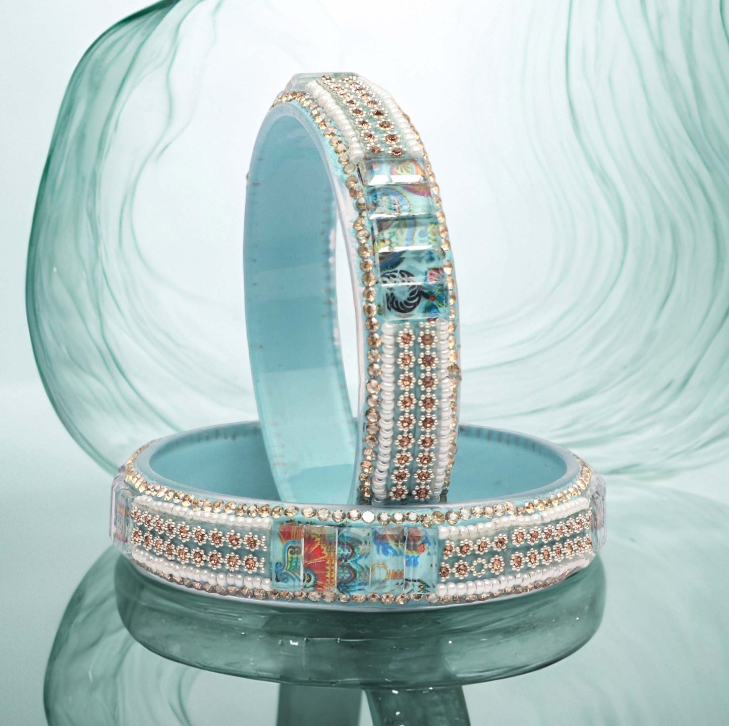 Women’s Glass Kada Bangles (Pack of 2)