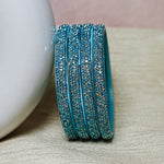 Handmade Beaded Work Glass Kada Bangles for Women & Girls (Pack of 4 Kada)
