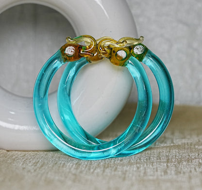 Multiple Color Elephant Design Glass Kada for Women & Girls (Pack of 2 Kada)