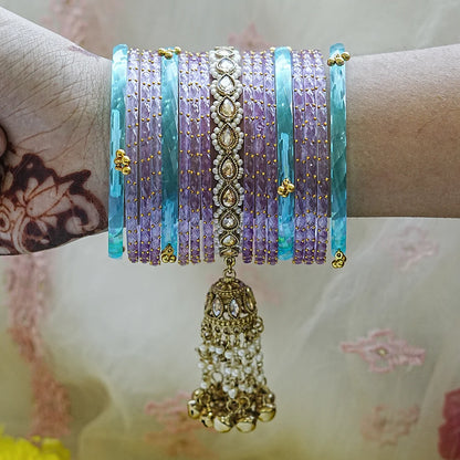 Traditional Glass Bangles Set for Women (Both Hand)