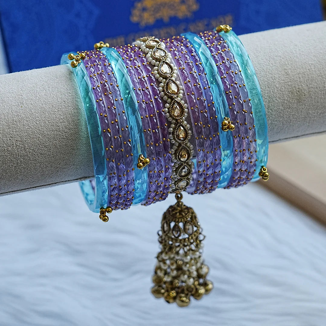 Traditional Glass Bangles Set for Women (Both Hand)