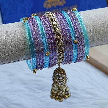 Traditional Glass Bangles Set for Women (Both Hand)