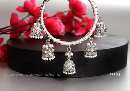 Traditional Jhumki Latkan Metal Kada for Women (Pack of 2)