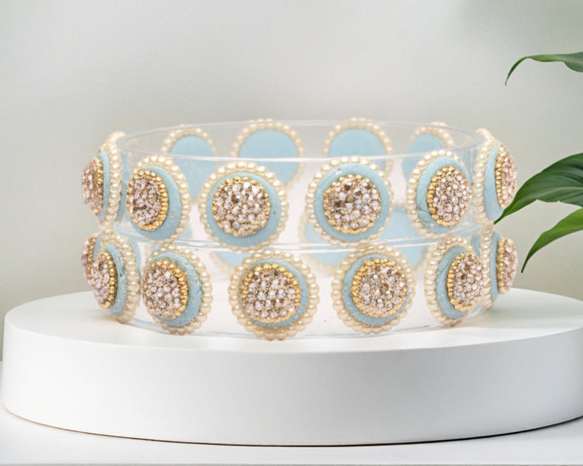 Stylish Transparent Glass Kada for Women & Girls – (Pack of 2)