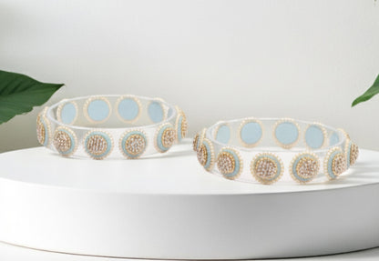 Stylish Transparent Glass Kada for Women & Girls – (Pack of 2)