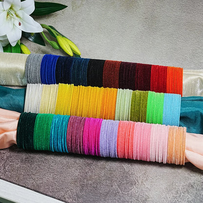 Premium Velvet Metal Bangles Combo for Women & Girls (Pack of 30 Dozen)
