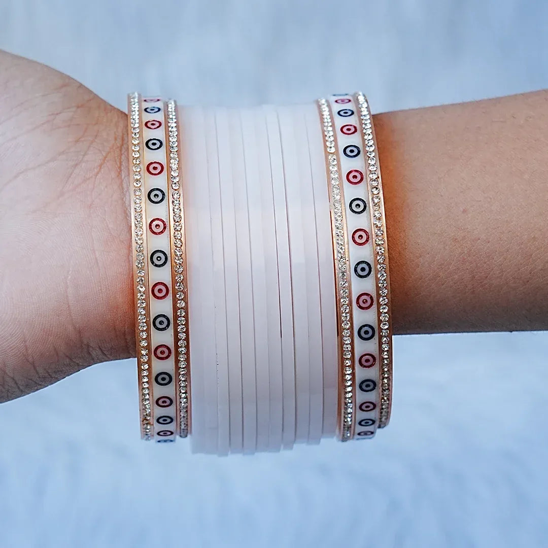Premium Mini Wedding Chooda Bangles Set for Women (Both Hand) - The Golden Cascade