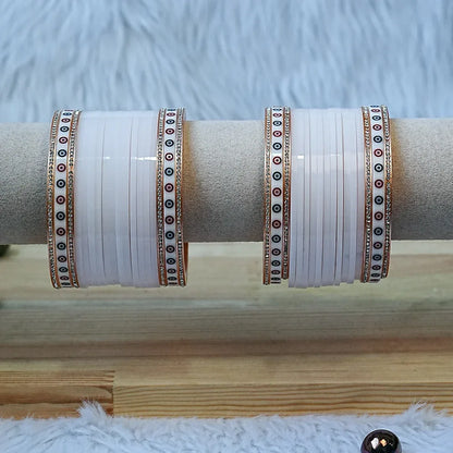 Premium Mini Wedding Chooda Bangles Set for Women (Both Hand) - The Golden Cascade