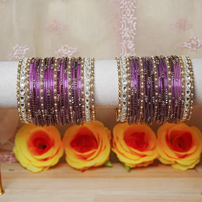 Indian Traditional Glass Bangles Set for Women (Both Hand)