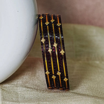 Premium Lightweight Acrylic Kada Bangles for Women (Pack of 4)