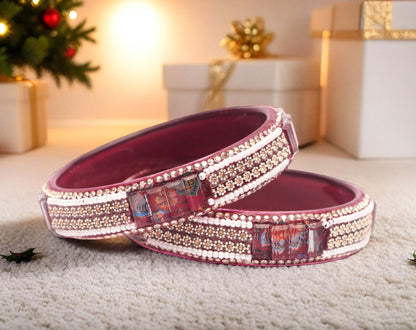 Women’s Glass Kada Bangles (Pack of 2)