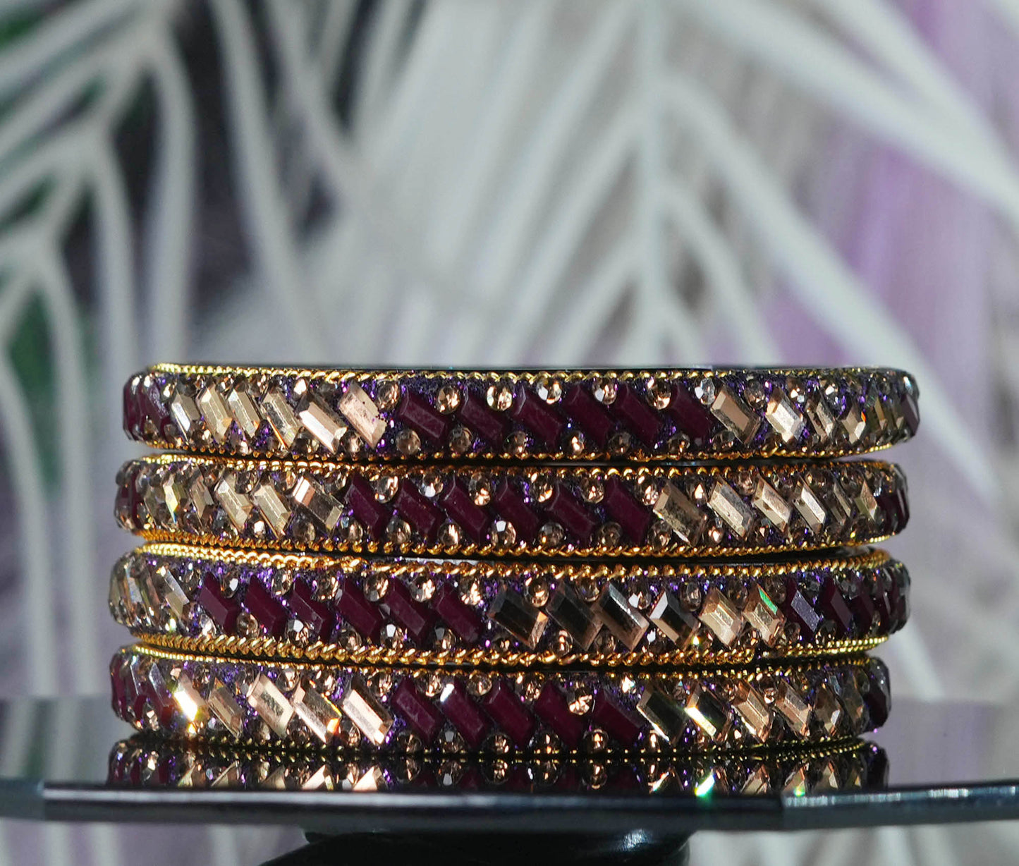 Multiple Color Glass Bangles for Women & Ladies (Pack of 4 Glass kada)