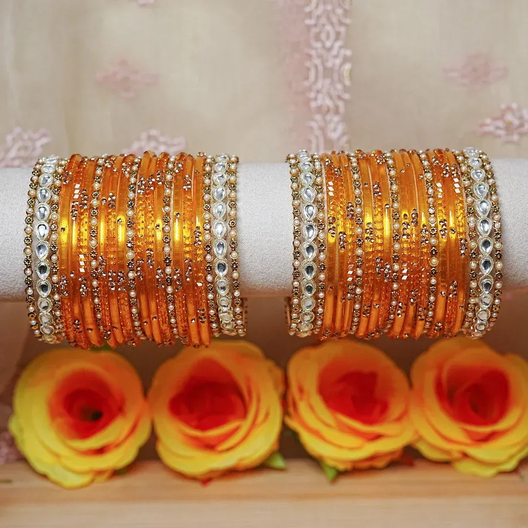 Indian Traditional Glass Bangles Set for Women (Both Hand)