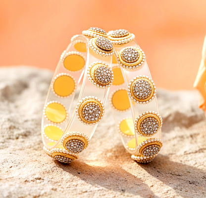 Stylish Transparent Glass Kada for Women & Girls – (Pack of 2)