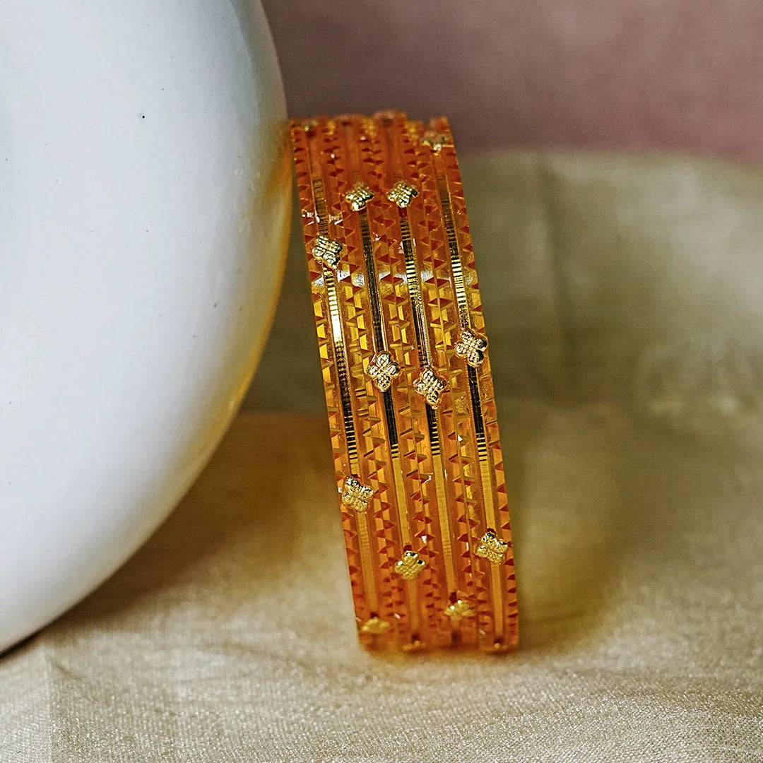 Premium Lightweight Acrylic Kada Bangles for Women (Pack of 4)