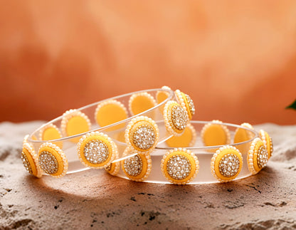 Stylish Transparent Glass Kada for Women & Girls – (Pack of 2)