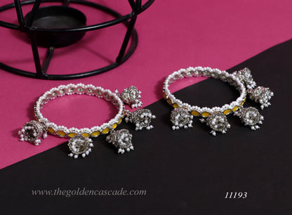 Traditional Jhumki Latkan Metal Kada for Women (Pack of 2)