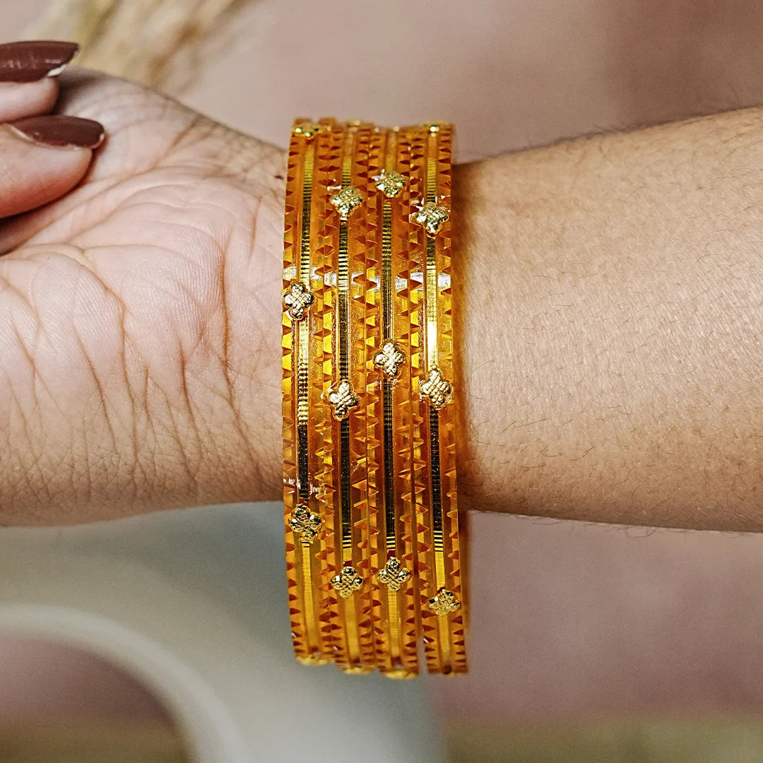 Premium Lightweight Acrylic Kada Bangles for Women (Pack of 4)