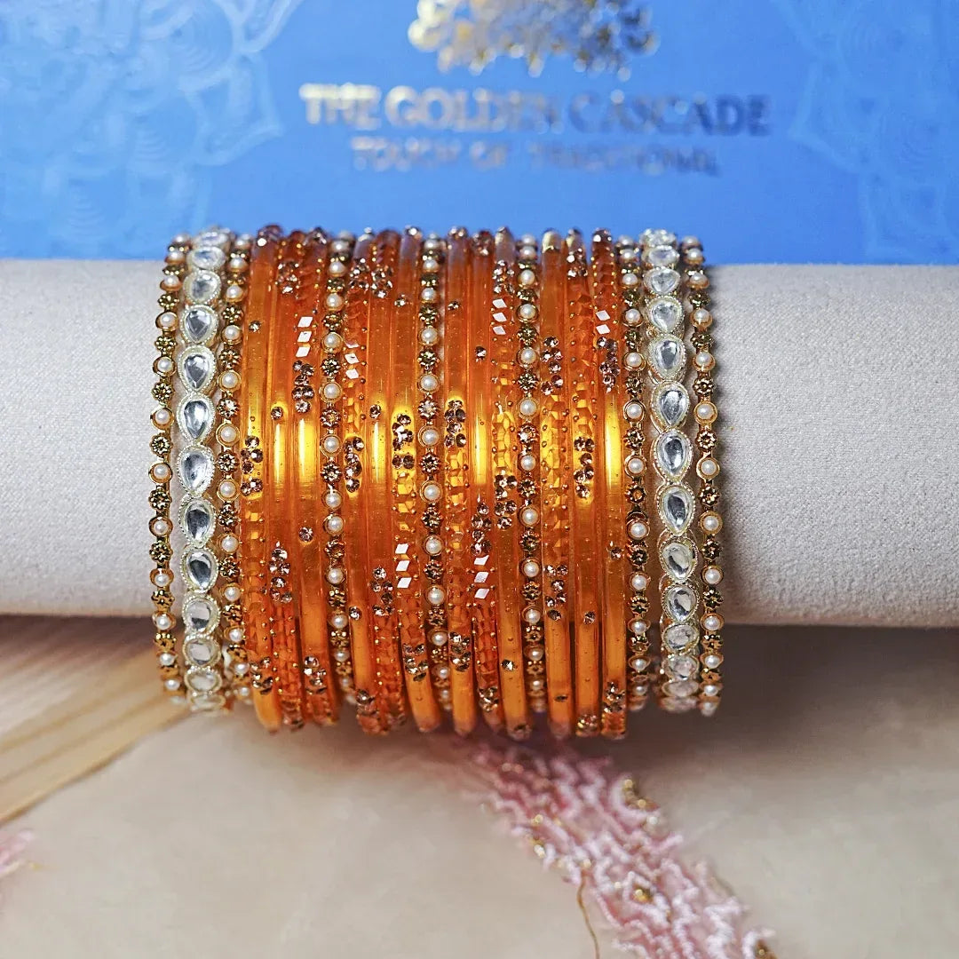 Indian Traditional Glass Bangles Set for Women (Both Hand)