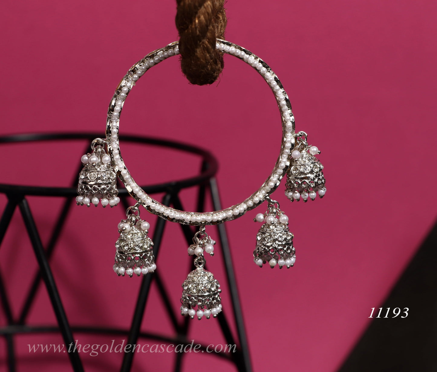 Traditional Jhumki Latkan Metal Kada for Women (Pack of 2)